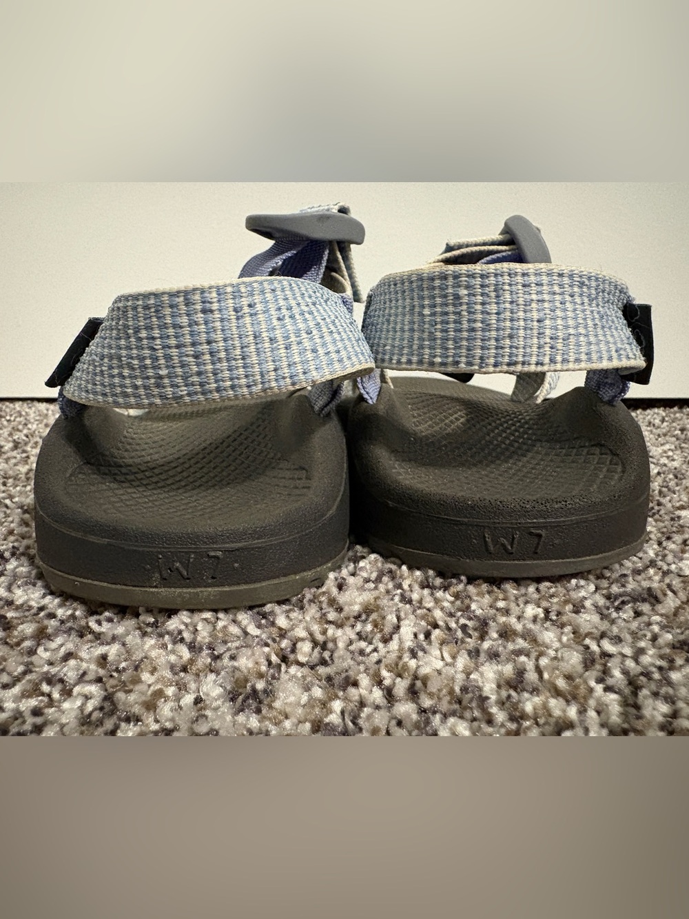 Chaco Women's Mega Z Cloud Sandals - Pale Blue and Cream - Picture 4 of 7